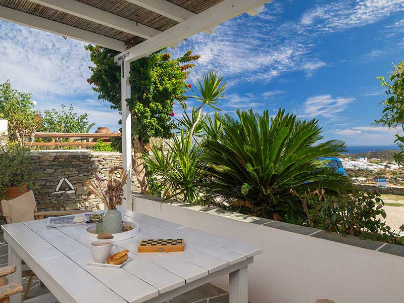 Μεγάλη βεράντα με θέα στον κήπο